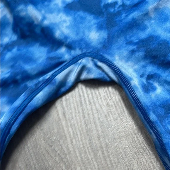 K-DEER Sneaker-Length Blue Tie-Dye Leggings XL 2 SETS OF POCKETS - Picture 6 of 6